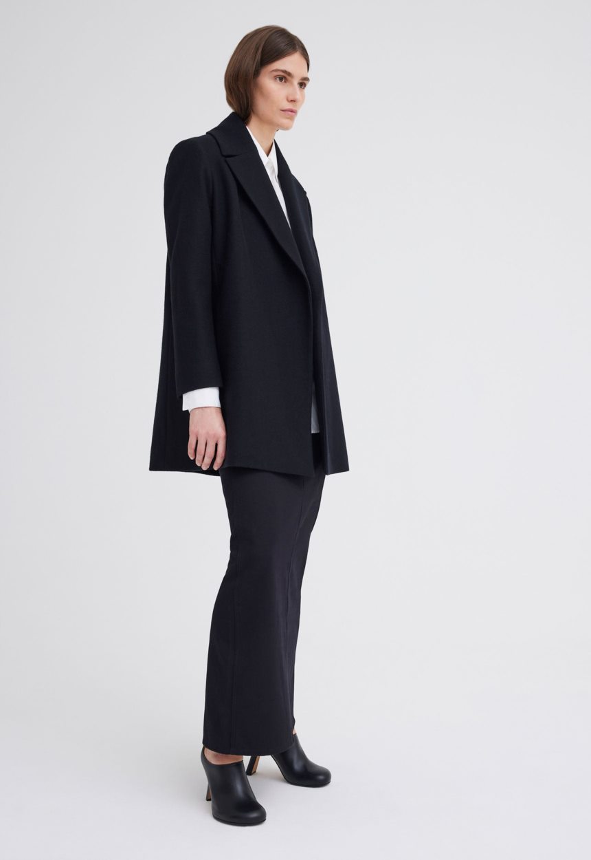 Jac + Jack Pagoda Merino Wool Blazer - Black